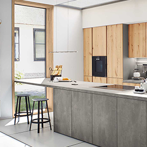 Grey and Wood modern kitchen